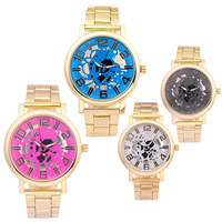 Women Wrist Watch Stainless Steel with Glass plated stoving varnish & for woman & enamel & hollow nickel lead & cadmium free Length Approx 8.8 Inch Sold By Lot
