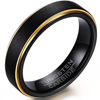 Tungsten Steel Ring for Men , plated, different size for choice & brushed & for man & two tone, 5mm, Sold By PC