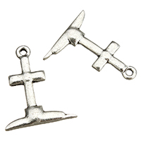 Tibetan Style Cross Pendants, antique silver color plated, nickel, lead & cadmium free, 19x23x2mm, Hole:Approx 1.5mm, 1000PCs/Lot, Sold By Lot