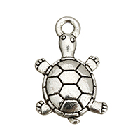 Tibetan Style Animal Pendants, Turtle, antique silver color plated, nickel, lead & cadmium free, 11x18x3mm, Hole:Approx 2mm, 1000PCs/Lot, Sold By Lot