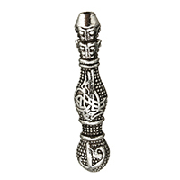 Tibetan Style Jewelry Beads, antique silver color plated, nickel, lead & cadmium free, 8x37x8mm, Hole:Approx 1.5mm, 200PCs/Lot, Sold By Lot