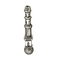 Zink Alloy Smycken Pärlor, antik silver pläterad, nickel, bly och kadmium gratis, 6x33x6mm, Hål:Ca 2mm, 200PC/Lot, Säljs av Lot