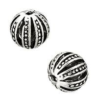 Tibetan Style Hollow Beads, Round, antique silver color plated, nickel, lead & cadmium free, 11mm, Hole:Approx 2mm, 80PCs/Lot, Sold By Lot