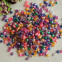 Belagte akryl perler, Cone, farverig forgyldt, forskellig størrelse for valg & facetteret, Hole:Ca. 1mm, 500G/Bag, Solgt af Bag