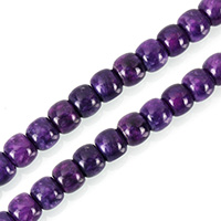 Dyed Jade Beads, Drum, imitation sugilite, purple, 8x10x10mm, Hole:Approx 1.3mm, Approx 48PCs/Strand, Sold Per Approx 15.5 Inch Strand