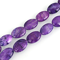 Dyed Jade Beads, Flat Oval, imitation sugilite, purple, 18x13mm, Hole:Approx 1.3mm, Approx 22PCs/Strand, Sold Per Approx 15 Inch Strand