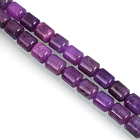 Dyed Jade Beads, Column, imitation sugilite, purple, 10x8mm, Hole:Approx 1mm, Approx 40PCs/Strand, Sold Per Approx 15.5 Inch Strand