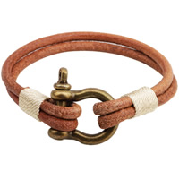 Unisex Bracelet Cowhide with Zinc Alloy antique bronze color plated  nickel lead & cadmium free Sold Per Approx 7.8 Inch Strand
