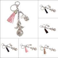 Foldable Handbag Bag Purse Table Hanger , Tibetan Style, with iron ring & Velveteen Cord & Nylon Cord, Angel, plated, with letter pattern & with rhinestone, more colors for choice, lead & cadmium free, 22mm, Hole:Approx 25mm, Sold By PC