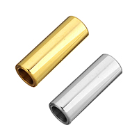 Edelstahl Magnetverschluss, Zylinder, plattiert, Handpoliert, keine, 16x6x6mm, Bohrung:ca. 4mm, 10PCs/Menge, verkauft von Menge