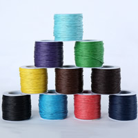 Wax Cord, Waxed Linen Cord, with plastic spool, more colors for choice, 1mm, Approx 80m/Spool, Sold By Spool