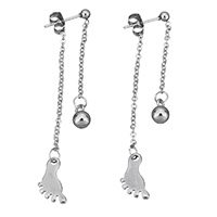 Stainless Steel Split Earring Foot for woman original color  36mm 58mm Sold By Pair