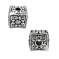 Zinc Alloy Jewelry Beads Cube blacken Approx 3mm Sold By Lot