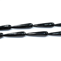 Бусины из натурального Черного Агата, Черный агат, Каплевидная форма, натуральный, разный размер для выбора & граненый, отверстие:Приблизительно 1-2mm, длина:Приблизительно 16 дюймовый, продается Лот