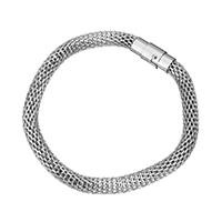 Stainless Steel Jewelry Bracelet, with 1lnch extender chain, for woman, original color, 6.5mm, 18x8x8.5mm, Sold Per Approx 8.5 Inch Strand