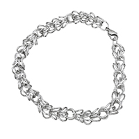 Stainless Steel Jewelry Bracelet, for woman, original color, 8mm, Sold Per Approx 8.5 Inch Strand