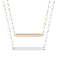 Unisex Halskette, Zinklegierung, mit Eisenkette, Rechteck, plattiert, Oval-Kette, keine, frei von Blei & Kadmium, 45cm, verkauft per ca. 17.5 ZollInch Strang