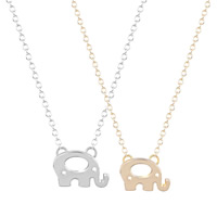 Unisex Necklace Zinc Alloy with iron chain Elephant plated oval chain lead & cadmium free 45cm Sold Per Approx 17.5 Inch Strand