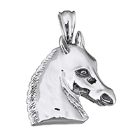 Stainless Steel Animal Pendants, Horse, blacken, 51x62x11mm, Hole:Approx 9x15mm, Sold By PC