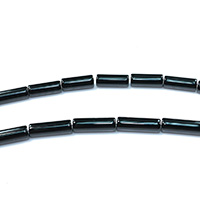 Natural Black Agate Beads Column Approx 0.5-1.5mm Length Approx 16 Inch Sold By Lot
