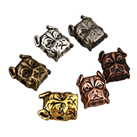 Tibetan Style Jewelry Beads, Dog, plated, more colors for choice, nickel, lead & cadmium free, 9x12x7mm, Hole:Approx 2mm, 200PCs/Lot, Sold By Lot