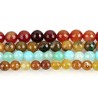 Agate Beads Round & faceted Sold By Strand