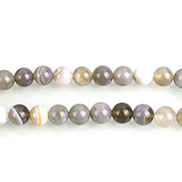 Perles agates, Agate, Rond, 10mm, Trou:Environ 1mm, Environ 38PC/brin, Vendu par Environ 15.5 pouce brin