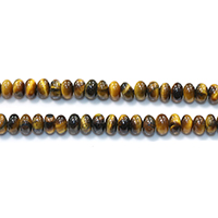 Tigerauge Perlen, Rondell, natürlich, verschiedene Größen vorhanden, Bohrung:ca. 0.5-1.5mm, Länge:ca. 15 ZollInch, verkauft von Menge