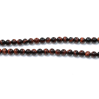 Tigerauge Perlen, rund, natürlich, verschiedene Größen vorhanden, Kaffeefarbe, Grade A, Bohrung:ca. 0.5-1.5mm, Länge ca. 15.5 ZollInch, verkauft von Menge