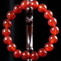 Bracelets en Agate rouge, Rond, naturel, normes différentes pour le choix & pour femme, Vendu par Environ 6.5 pouce brin