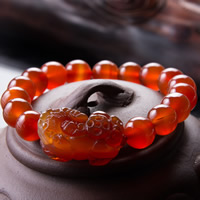 Red Agate Bracelets, Fabulous Wild Beast, natural, for woman, 10mm, Sold Per Approx 6.5 Inch Strand