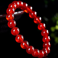 Red Agate Bracelets Round natural for woman 8mm Length Approx 6.5 Inch Sold By Bag