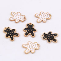 Zinc Alloy Animal Pendants Bear gold color plated enamel mixed colors lead & cadmium free Approx 1.5mm Sold By Bag