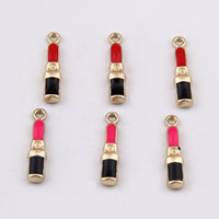 Tibetan Style Pendants, gold color plated, enamel, mixed colors, lead & cadmium free, 18x3mm, Hole:Approx 1.5mm, 200PCs/Bag, Sold By Bag