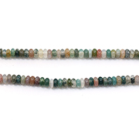 Natural Indian Agate Beads, Rondelle, 2x4.50x4.50mm, Hole:Approx 0.5mm, Length:Approx 15.5 Inch, 5Strands/Lot, Approx 170PCs/Strand, Sold By Lot