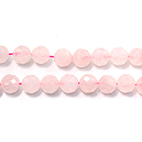 Naturliga rosenkvarts pärlor, Rose Quartz, olika storlek för val & fasetterad, Hål:Ca 0.1-1mm, Längd Ca 16.5 inch, Säljs av Lot