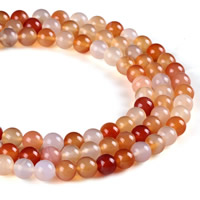 Natural Red Agate Beads Round Approx 1mm Sold Per Approx 15.5 Inch Strand