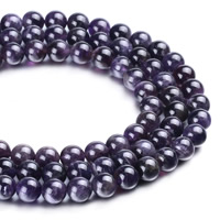 Natürliche Amethyst Perlen, rund, Februar Birthstone & verschiedene Größen vorhanden, Bohrung:ca. 1mm, verkauft per ca. 15.5 ZollInch Strang