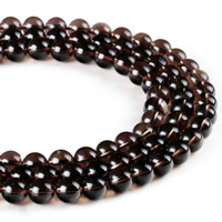 Naturale Smoky Quartz Beads, quarzo affumicato, Cerchio, formato differente per scelta, Foro:Appross. 1mm, Venduto per Appross. 15.5 pollice filo