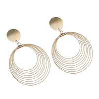 Zinc Alloy Drop Earring stainless steel post pin gold color plated lead & cadmium free Sold By Pair