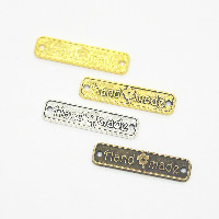 Tibetan Style Connector Bar, Rectangle, word hand made, plated, 1/1 loop, more colors for choice, nickel, lead & cadmium free, 25x6mm, Hole:Approx 1.5mm, 100PCs/Lot, Sold By Lot