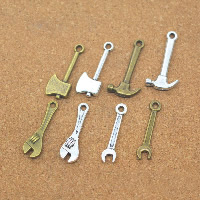 Zinc Alloy Tool Pendants plated nickel lead & cadmium free 24mm Approx 1.5mm Sold By Lot