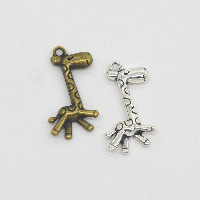Tibetan Style Animal Pendants, Giraffe, plated, more colors for choice, nickel, lead & cadmium free, 15x29x4mm, Hole:Approx 1.5mm, 50PCs/Lot, Sold By Lot