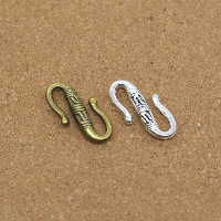 Tibetan Style S Clasp, plated, more colors for choice, nickel, lead & cadmium free, 12x22x4mm, 50PCs/Lot, Sold By Lot