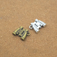 Tibetan Style Tool Pendants, Telescope, plated, more colors for choice, nickel, lead & cadmium free, 13x15x5mm, Hole:Approx 1.5mm, 50PCs/Lot, Sold By Lot