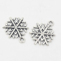 Zinc Alloy Flower Pendants Snowflake antique silver color plated nickel lead & cadmium free Approx 1.5mm Sold By Lot