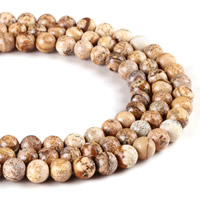Bild Jaspis Perlen, rund, verschiedene Größen vorhanden, Bohrung:ca. 1mm, verkauft per ca. 15 ZollInch Strang