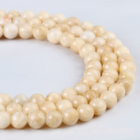 Jade Yellow Beads, Round, different size for choice, Hole:Approx 1mm, Sold Per Approx 15 Inch Strand