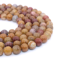 Three Colored Jade Beads, Round, natural, different size for choice, Hole:Approx 1mm, Sold Per Approx 15 Inch Strand