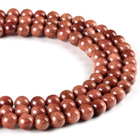 Goldstone Beads, Round, different size for choice, Hole:Approx 1mm, Sold Per Approx 15 Inch Strand